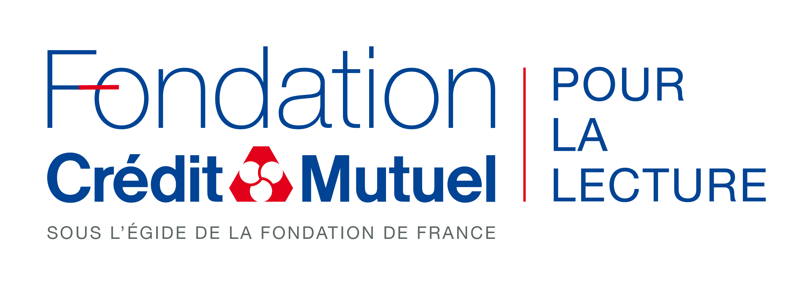 Logo : "FOndation Crédit Mutuel pour la lecture, sous l'égide de la Fondation de France"